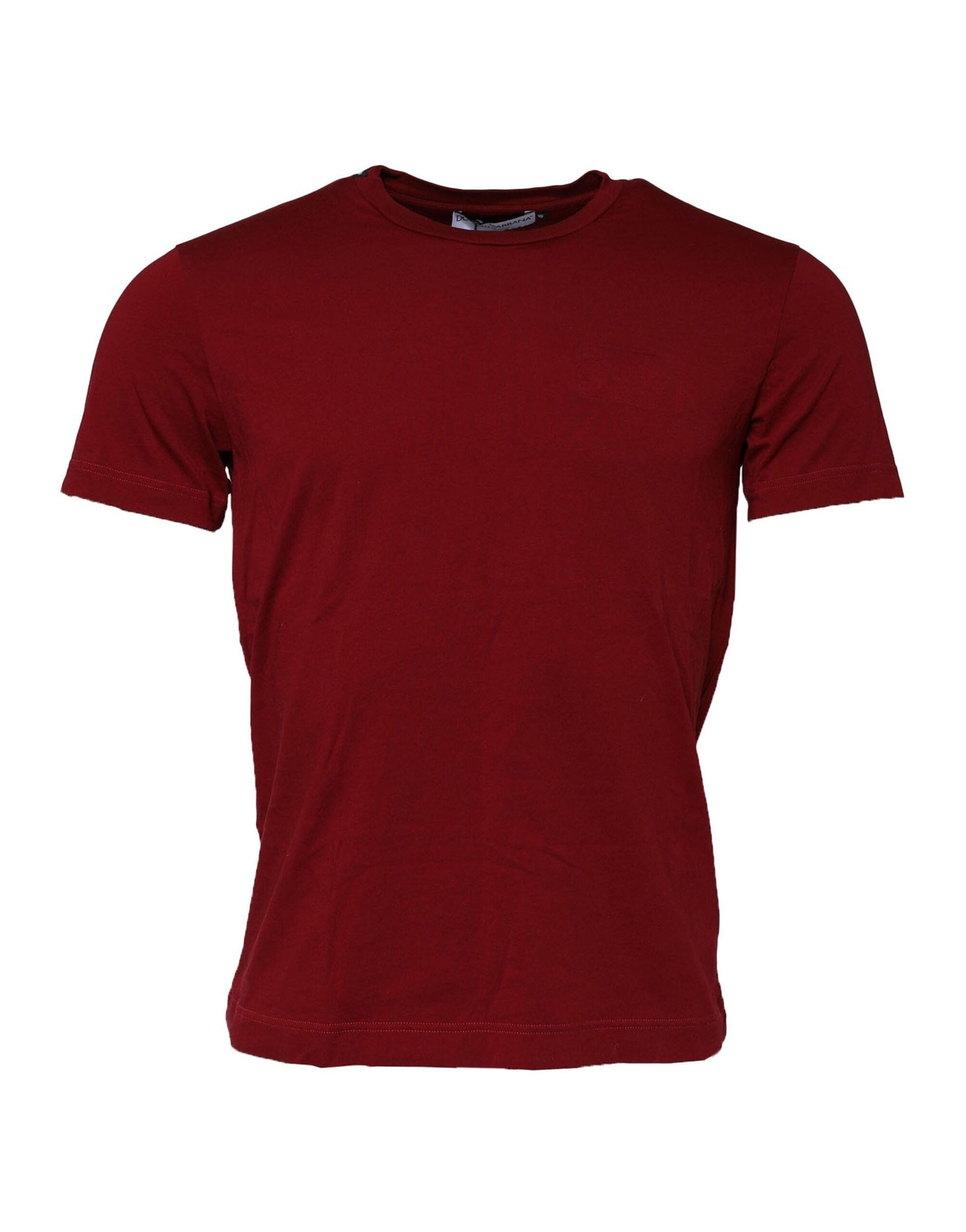 Dolce & Gabbana Chestnut Brown Cotton Crew Neck Short Sleeve T-Shirt