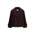 Chloé Bordeaux Wool Fleece Coat