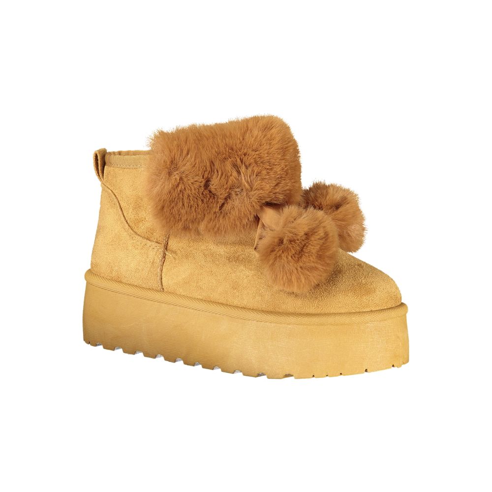 Laura Biagiotti Brown Polyester Ankle Boots