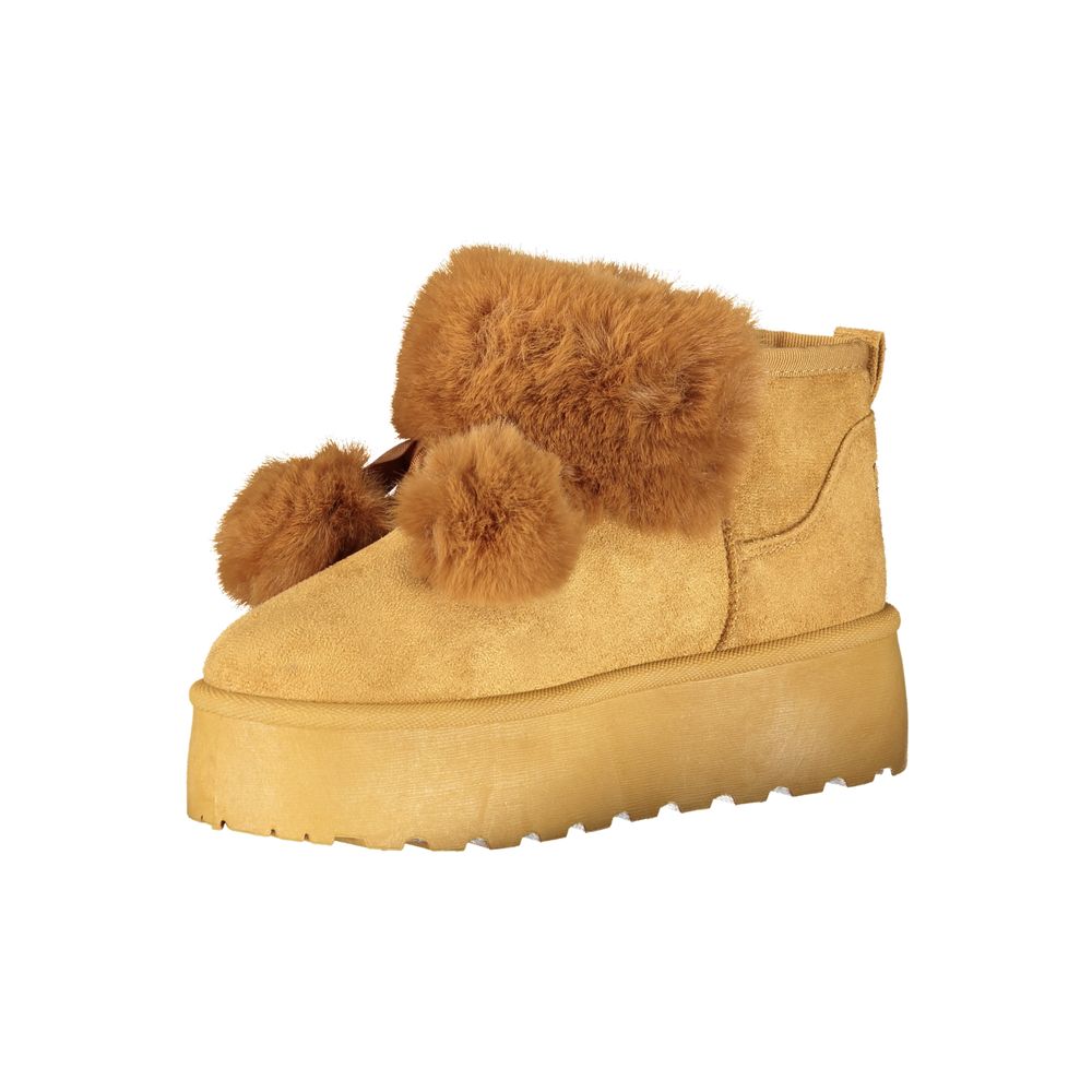 Laura Biagiotti Brown Polyester Ankle Boots