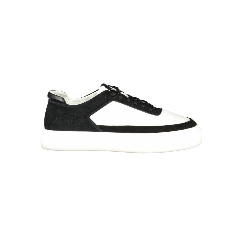 Calvin Klein Men's White Leather Sneakers