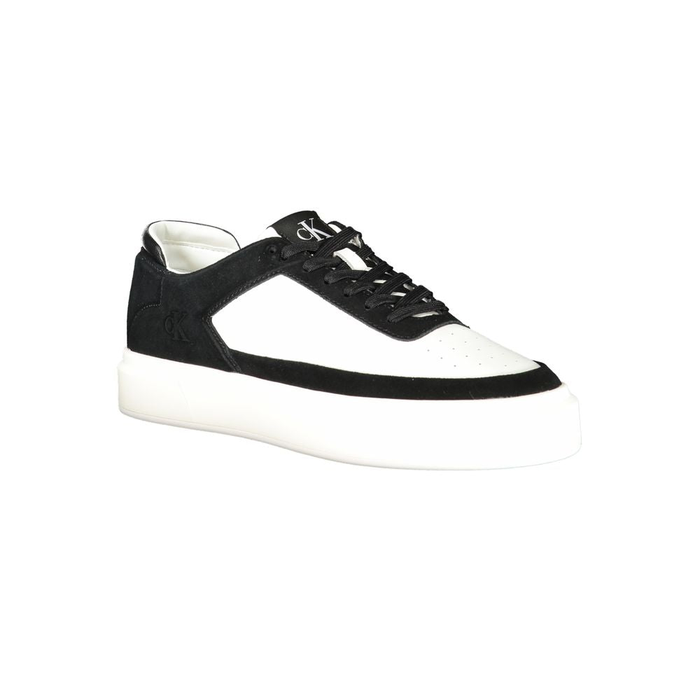 Calvin Klein Men's White Leather Sneakers