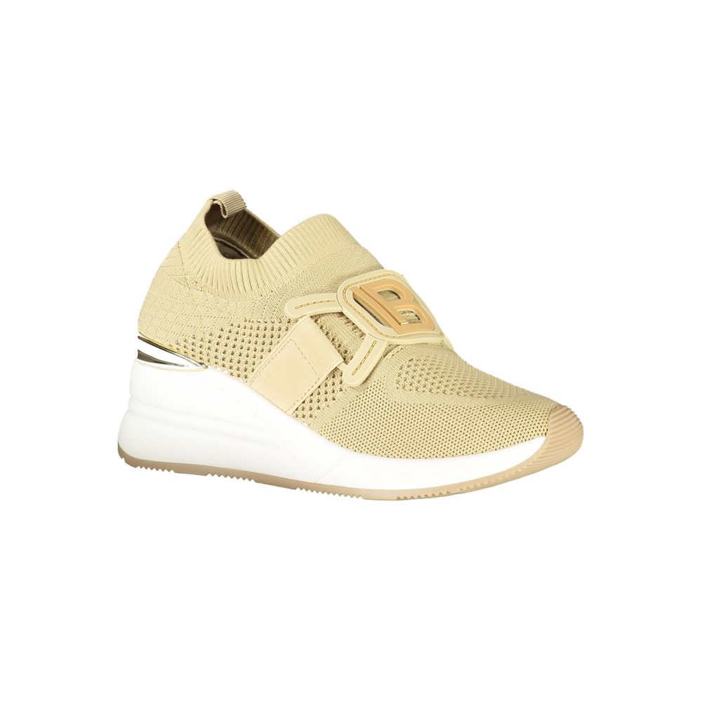 Laura Biagiotti Damen Sneaker aus Beige Polyurethan