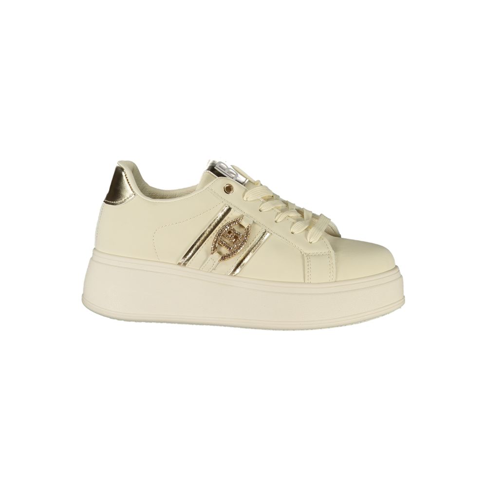 Laura Biagiotti Beige Polyester Women's Sneakers