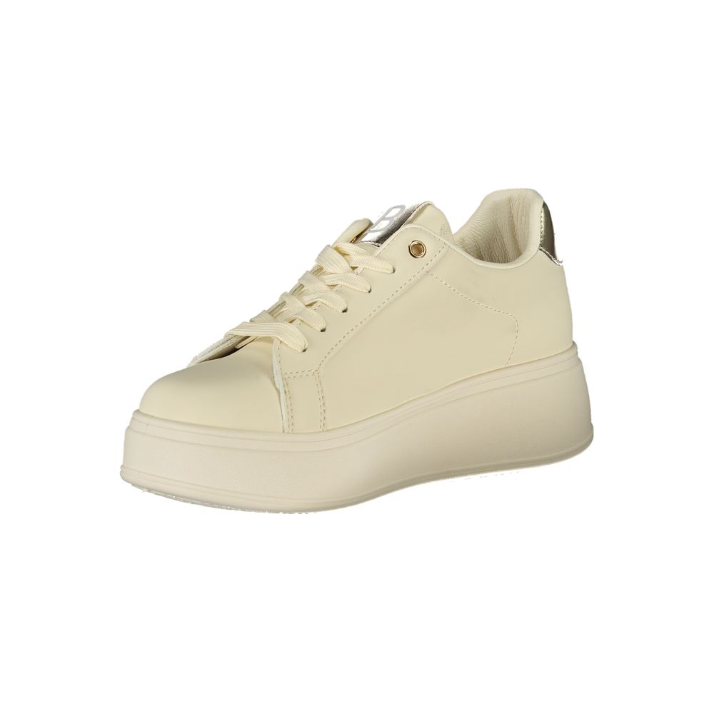 Laura Biagiotti Beige Polyester Women's Sneakers