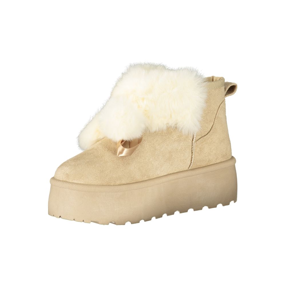 Laura Biagiotti Beige Polyester Women's Boots