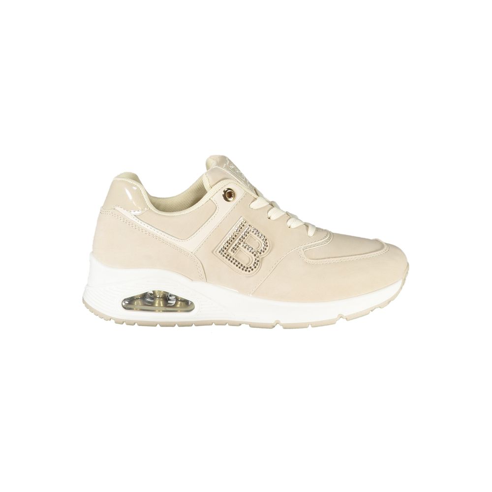 Laura Biagiotti Beige Polyester Women's Sneakers