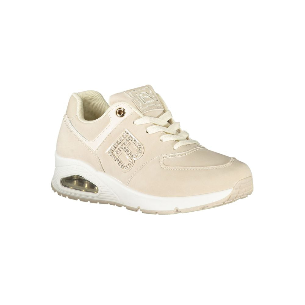 Laura Biagiotti Beige Polyester Women's Sneakers