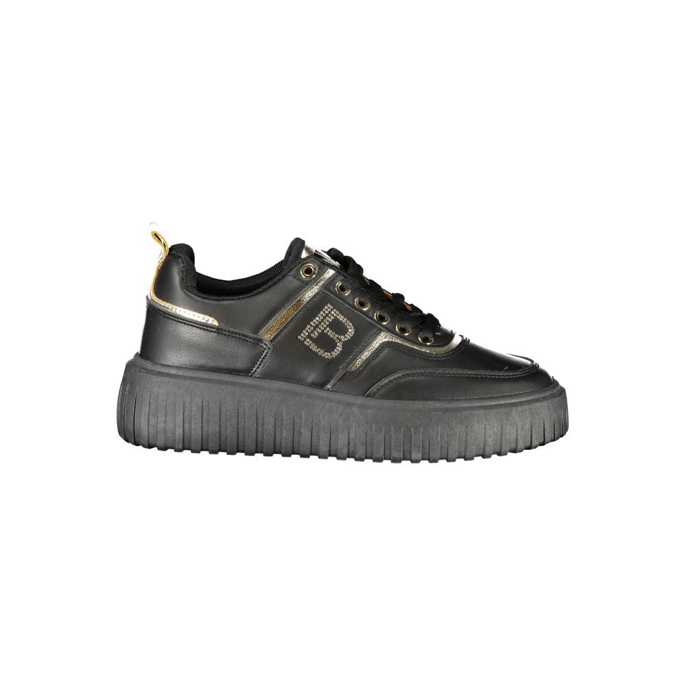 Laura Biagiotti Schwarzer Polyester Damen Sneaker
