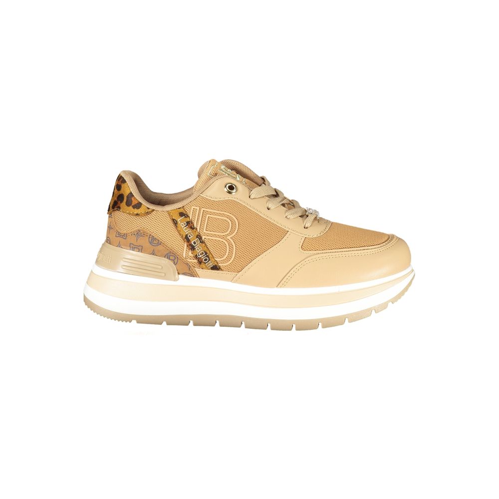 Laura Biagiotti Brown Polyester Women's Sneakers