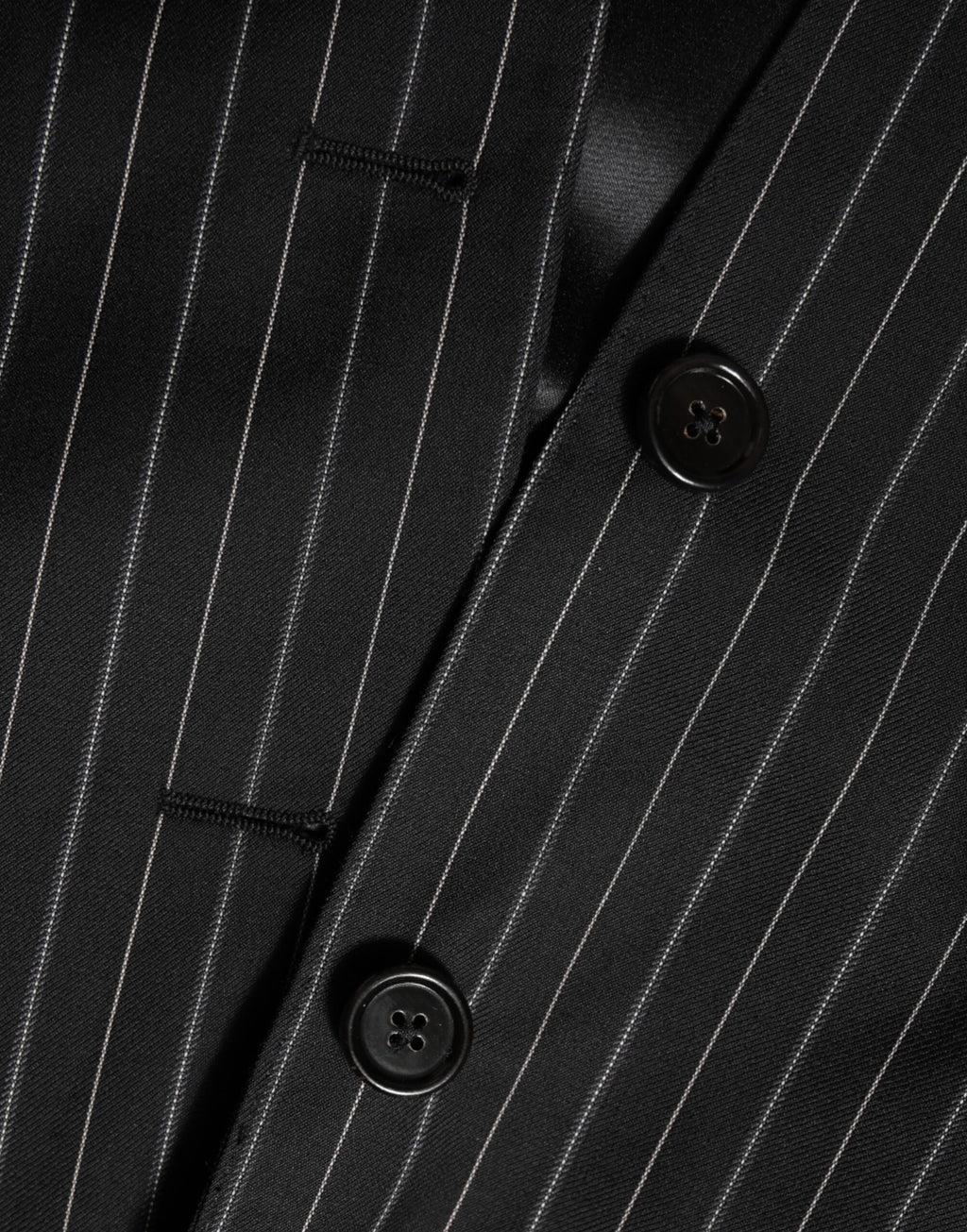 Dolce & Gabbana Schwarz gestreift MARTINI 1-Knopf Anzug Blazer