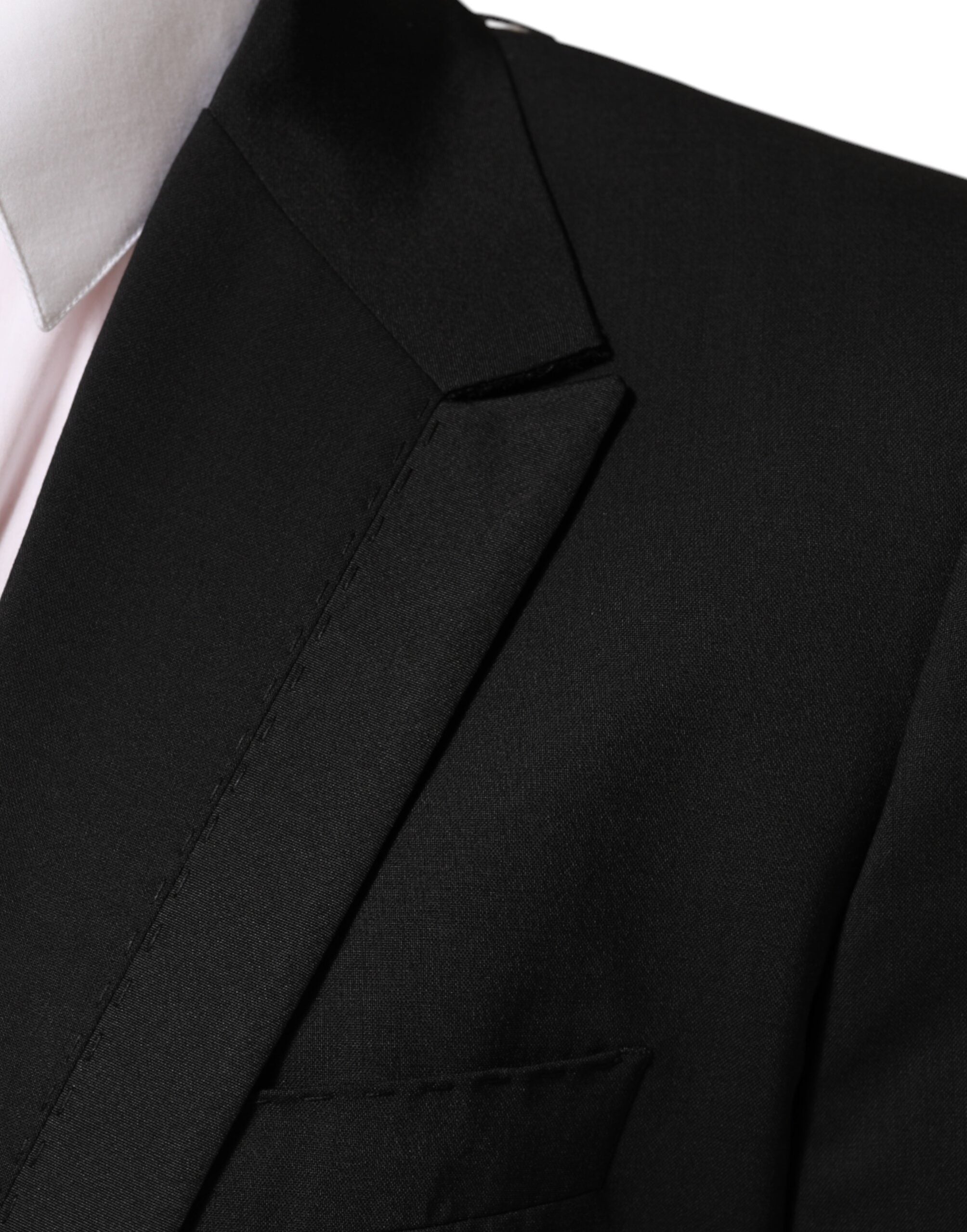 Dolce & Gabbana Black Wool 2 Button Men's Suit Jacket Blazer