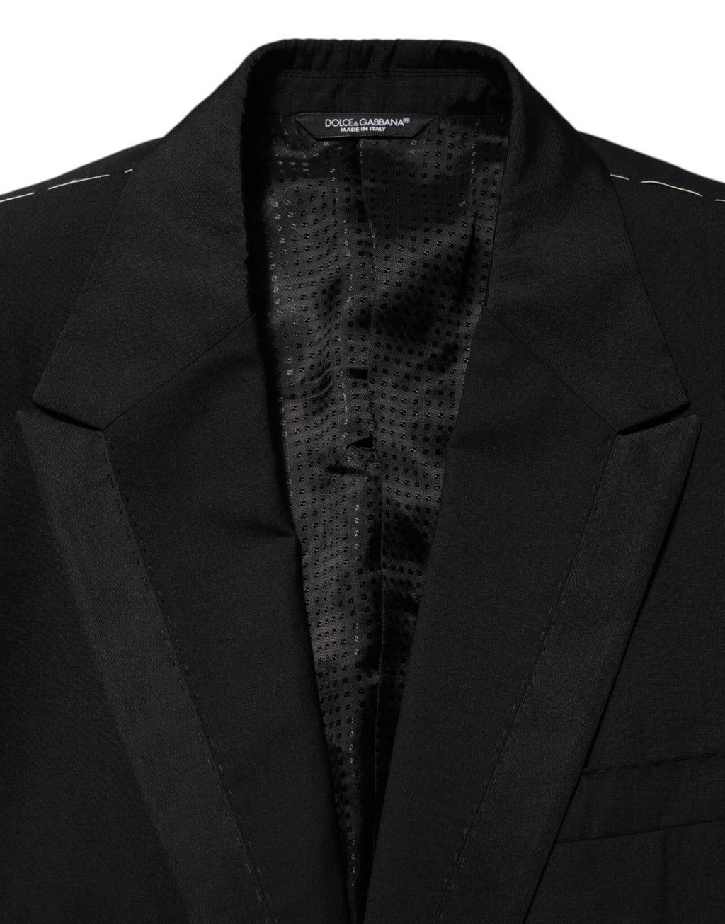 Dolce & Gabbana Black Wool 2 Button Men's Suit Jacket Blazer