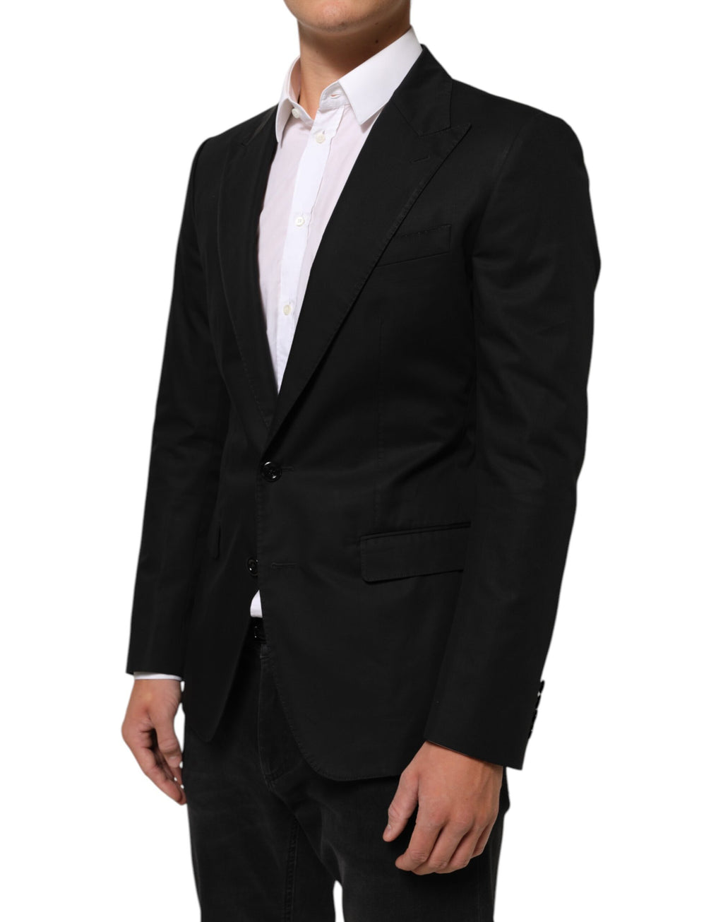 Dolce & Gabbana Black Wool 2 Button Suit Men's Jacket Blazer