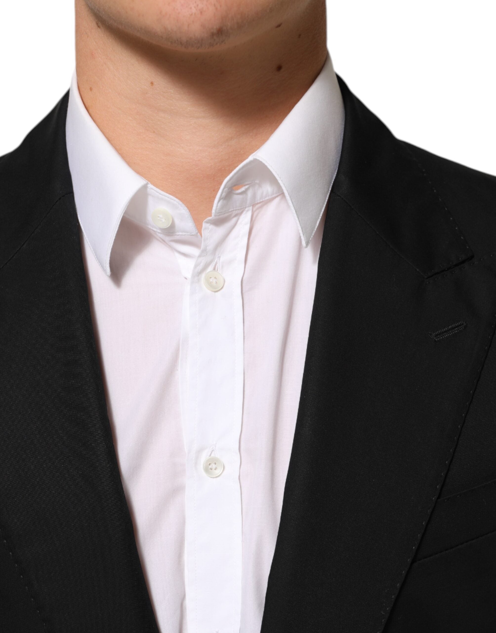 Dolce & Gabbana Black Wool 2 Button Suit Men's Jacket Blazer