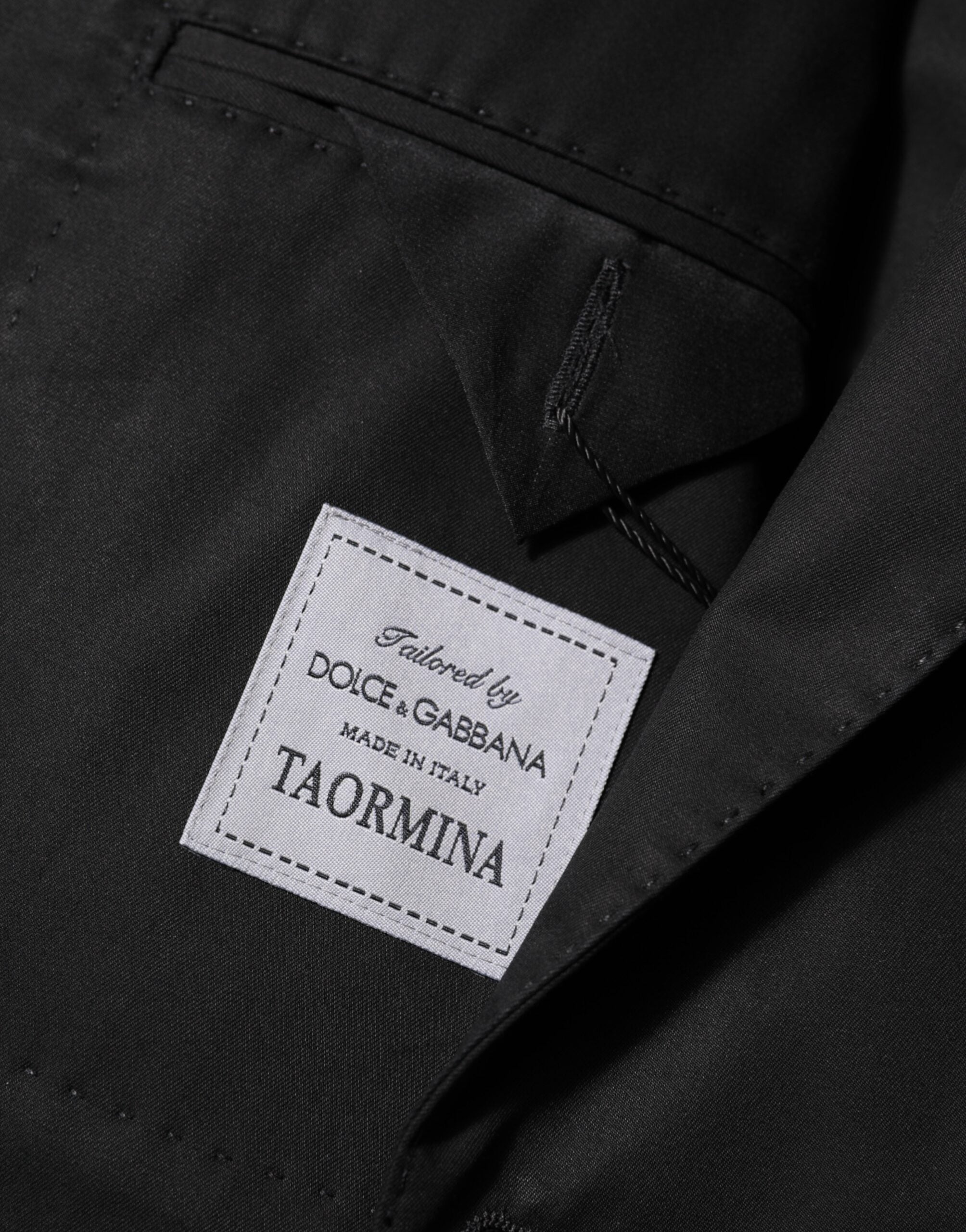 Dolce & Gabbana Black Wool 2 Button Suit Men's Jacket Blazer