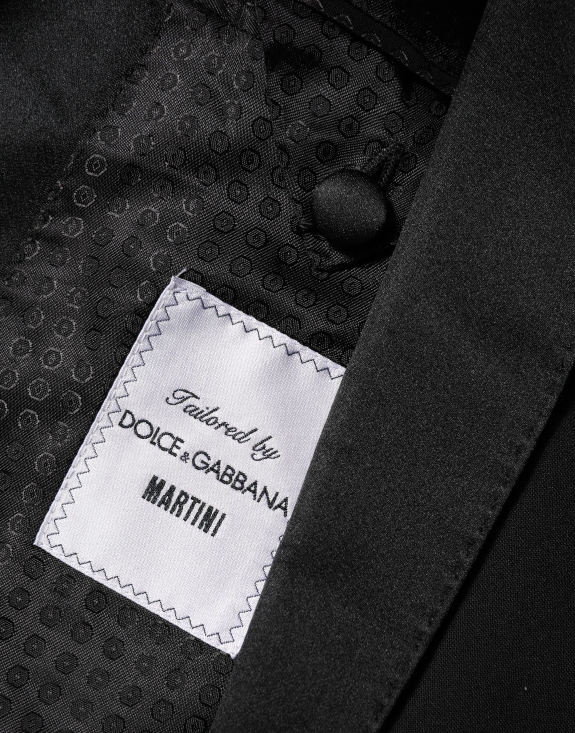 Dolce & Gabbana Schwarz MARTINI 1 Knopf Anzug Jacke Blazer
