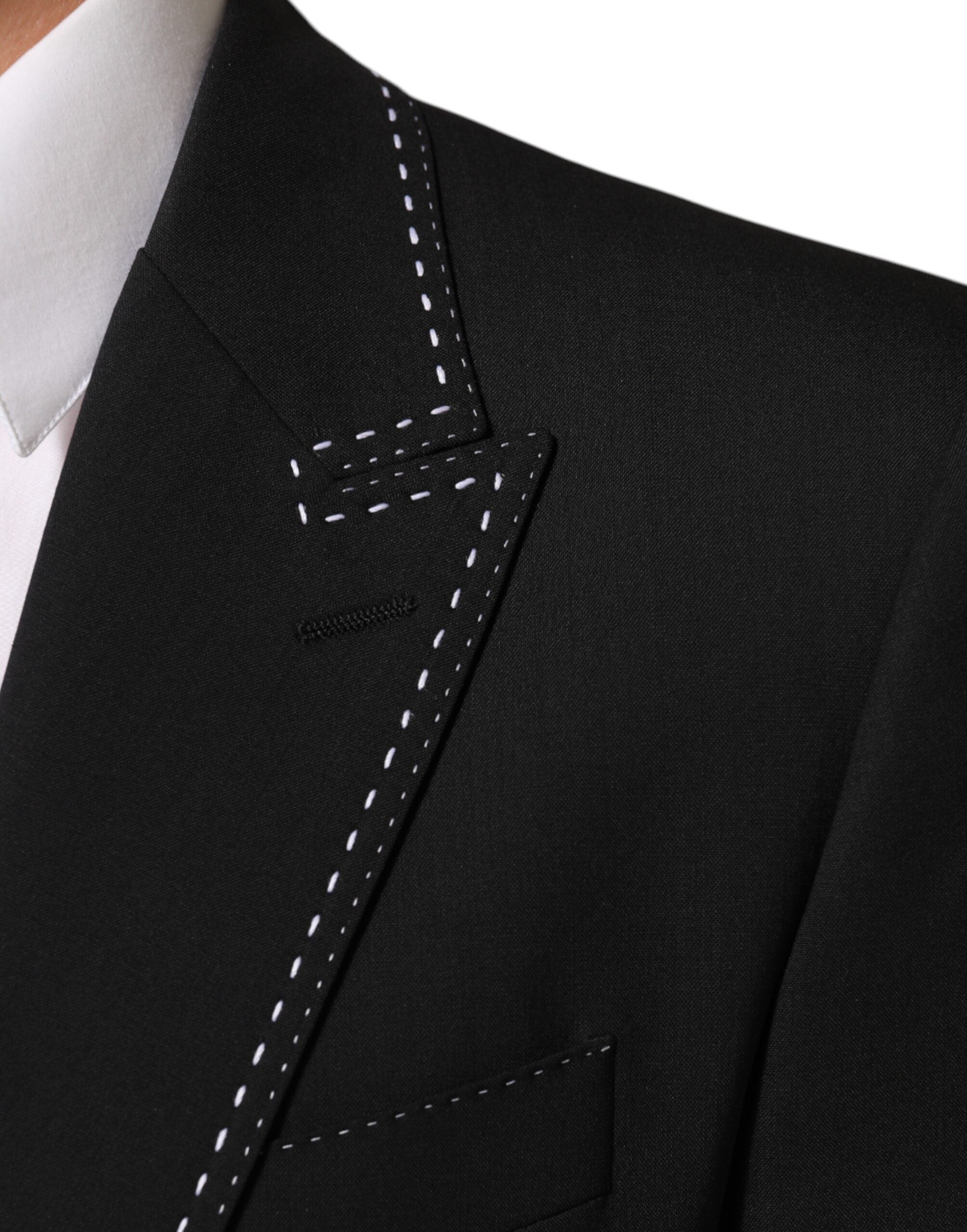 Dolce & Gabbana Schwarz SICILIA 2 Knöpfe Anzug Jacke Blazer