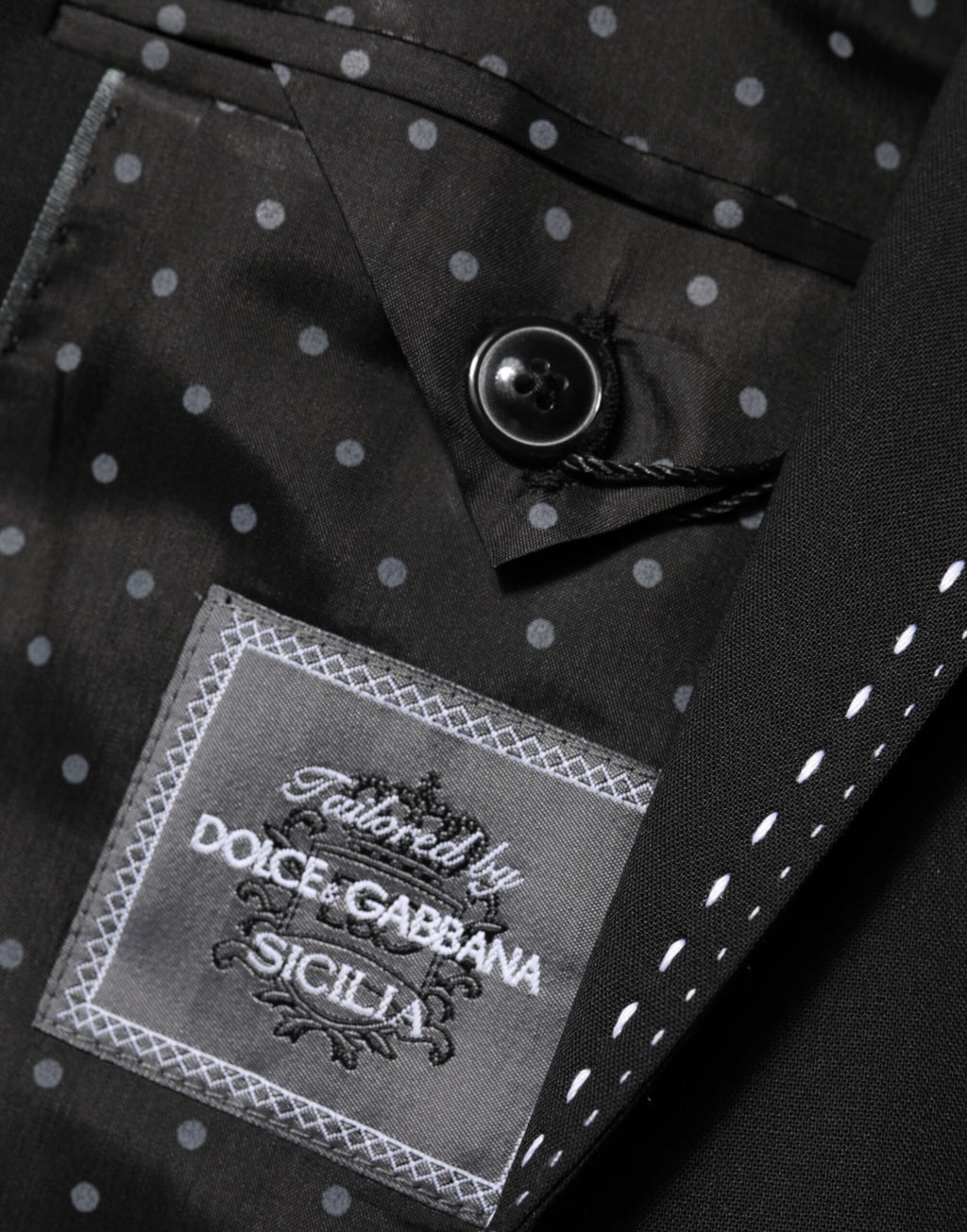 Dolce & Gabbana Schwarz SICILIA 2 Knöpfe Anzug Jacke Blazer