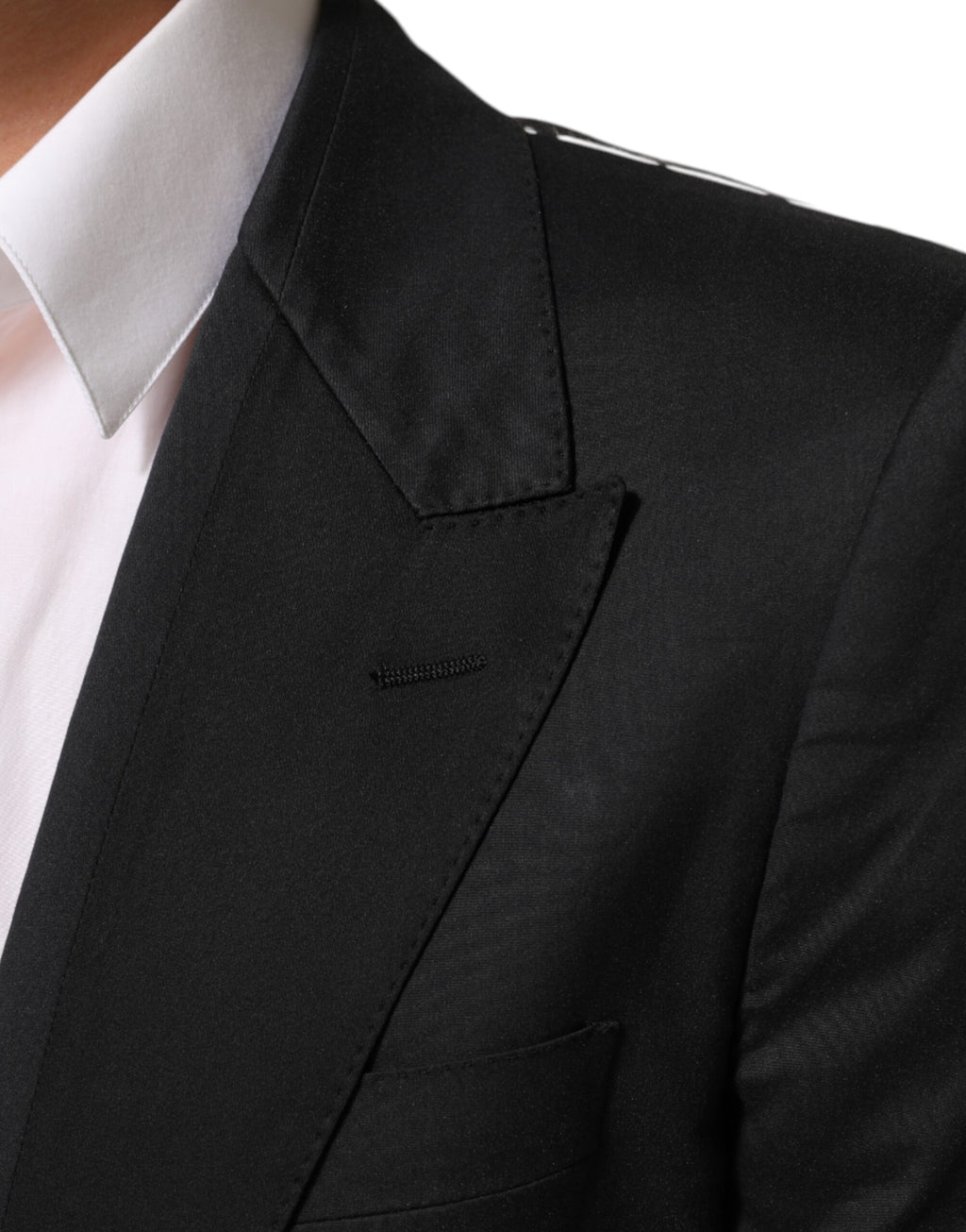 Dolce & Gabbana Black Cotton 2-Button Suit Jacket Blazer
