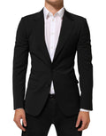 Dolce & Gabbana Schwarz STAFF 2 Knöpfe Anzug Jacke Blazer