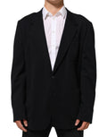 Dolce & Gabbana Schwarzer Viskose 2 Knöpfe Anzug Jacke Blazer