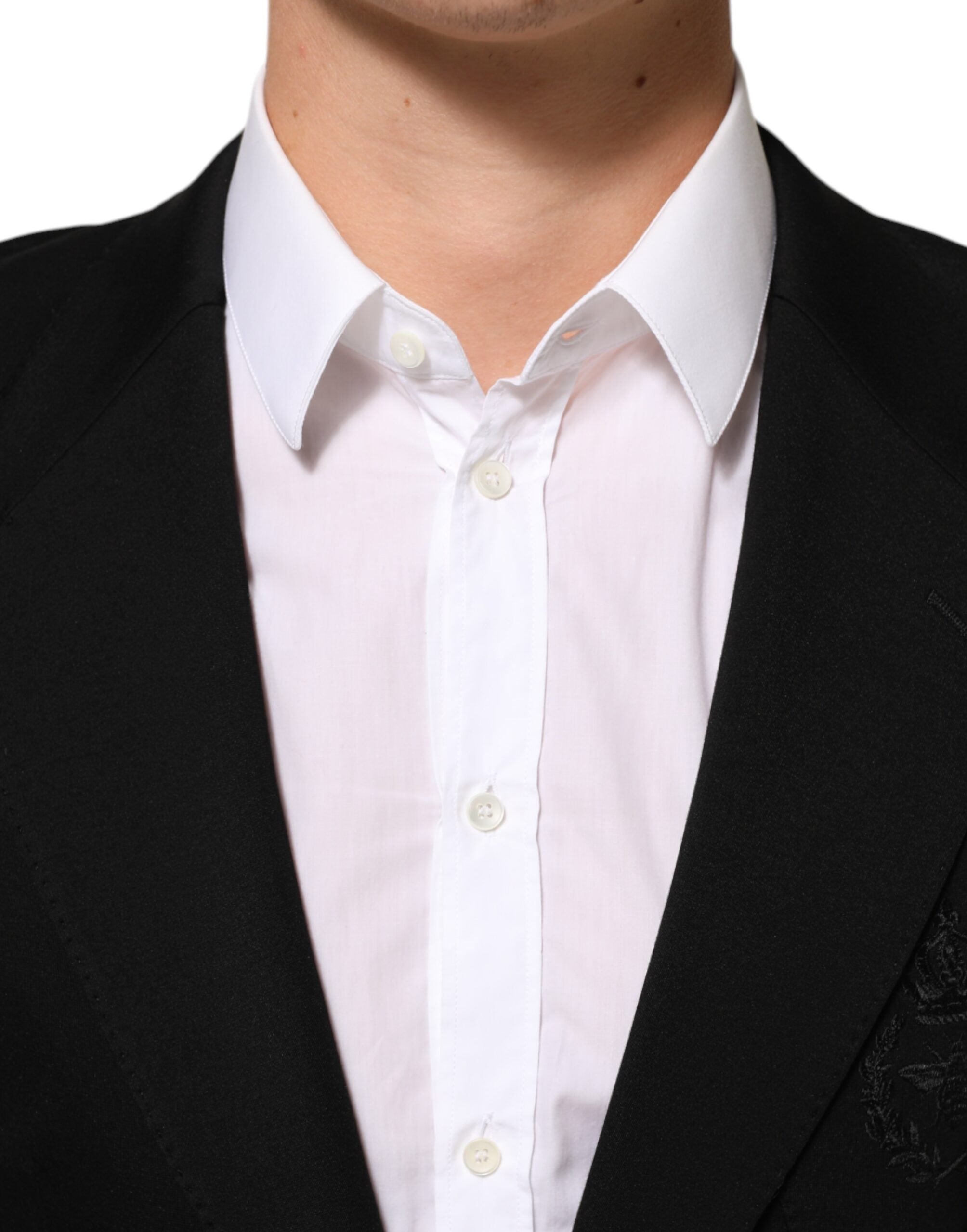 Dolce & Gabbana Schwarzer Viskose 2 Knöpfe Anzug Jacke Blazer