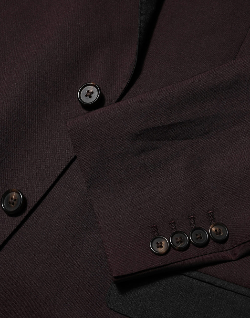 Dolce & Gabbana Maroon Wolle 2 Knöpfe Anzug Jacke Blazer