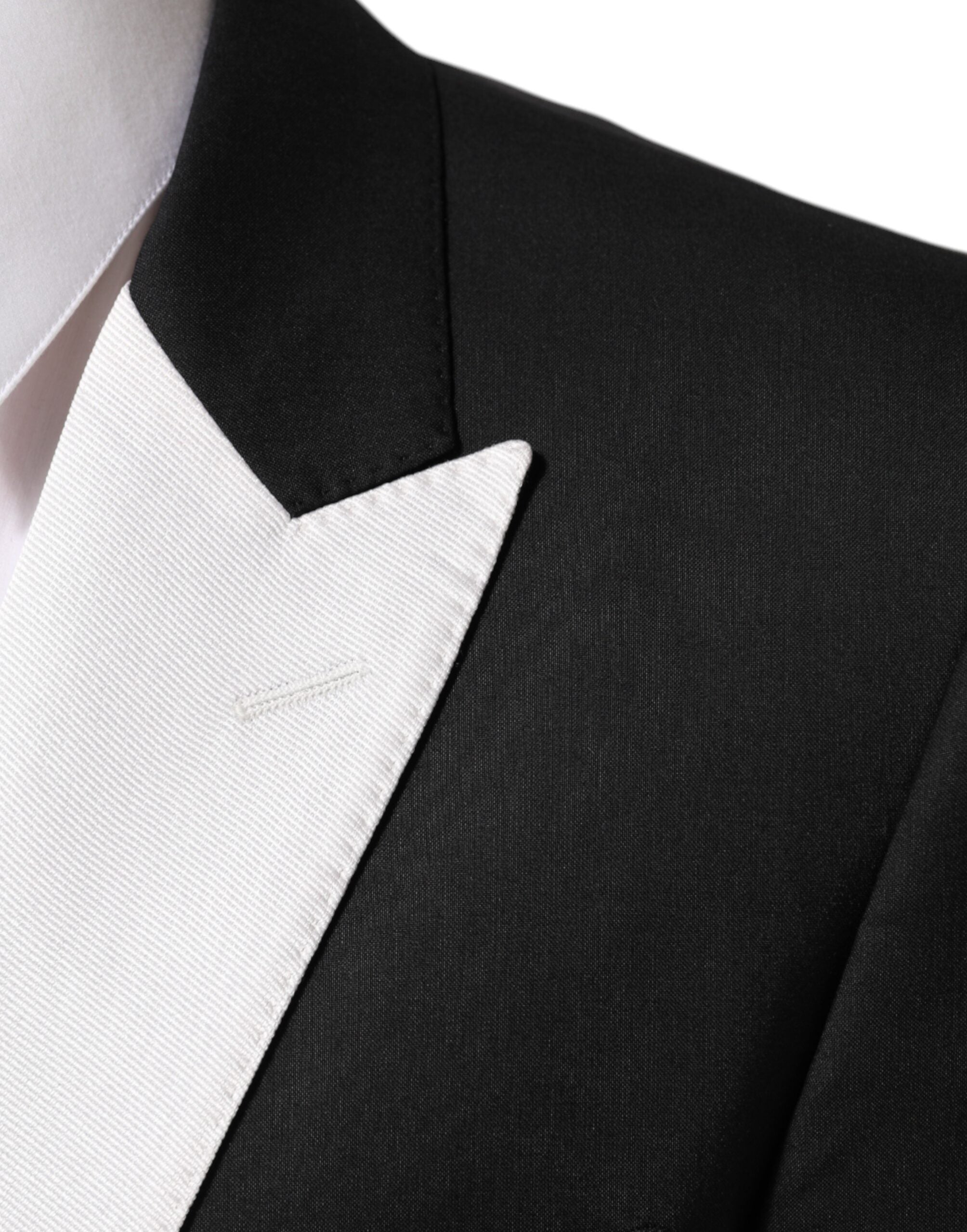 Dolce & Gabbana Schwarz Weiß MARTINI 1 Knopf Herren Anzug Blazer