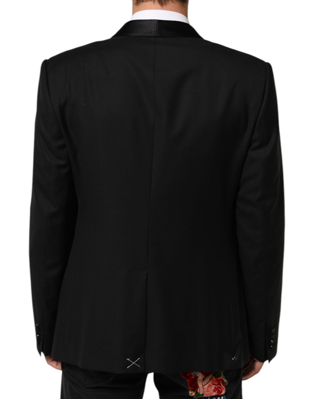 Dolce & Gabbana Black Wool GOLD 1 Button Men's Suit Blazer