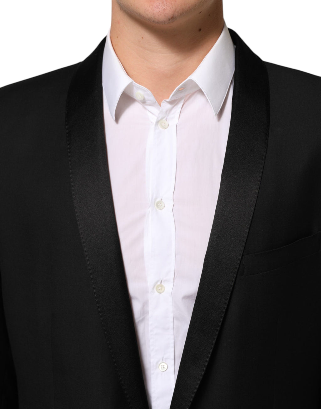 Dolce & Gabbana Black Wool GOLD 1 Button Men's Suit Blazer
