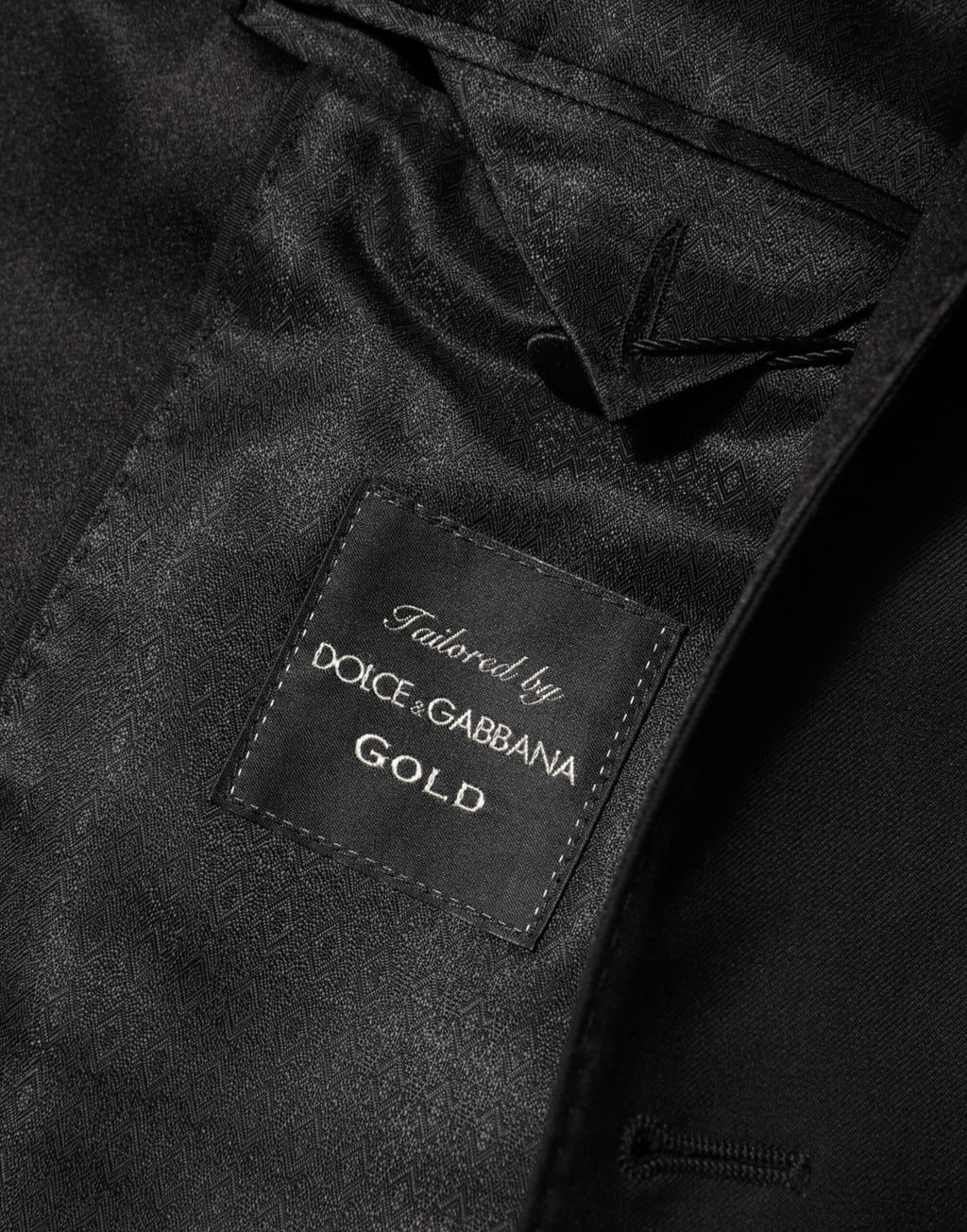 Dolce & Gabbana Black Wool GOLD 1 Button Men's Suit Blazer