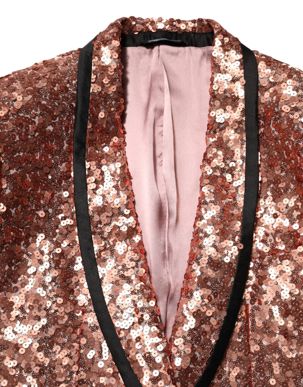 Dolce & Gabbana Pink Sequin SICILIA 1 Button Men's Suit Blazer