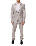 Dolce & Gabbana Light Grey Wool 2 Piece MARTINI Formal Suit