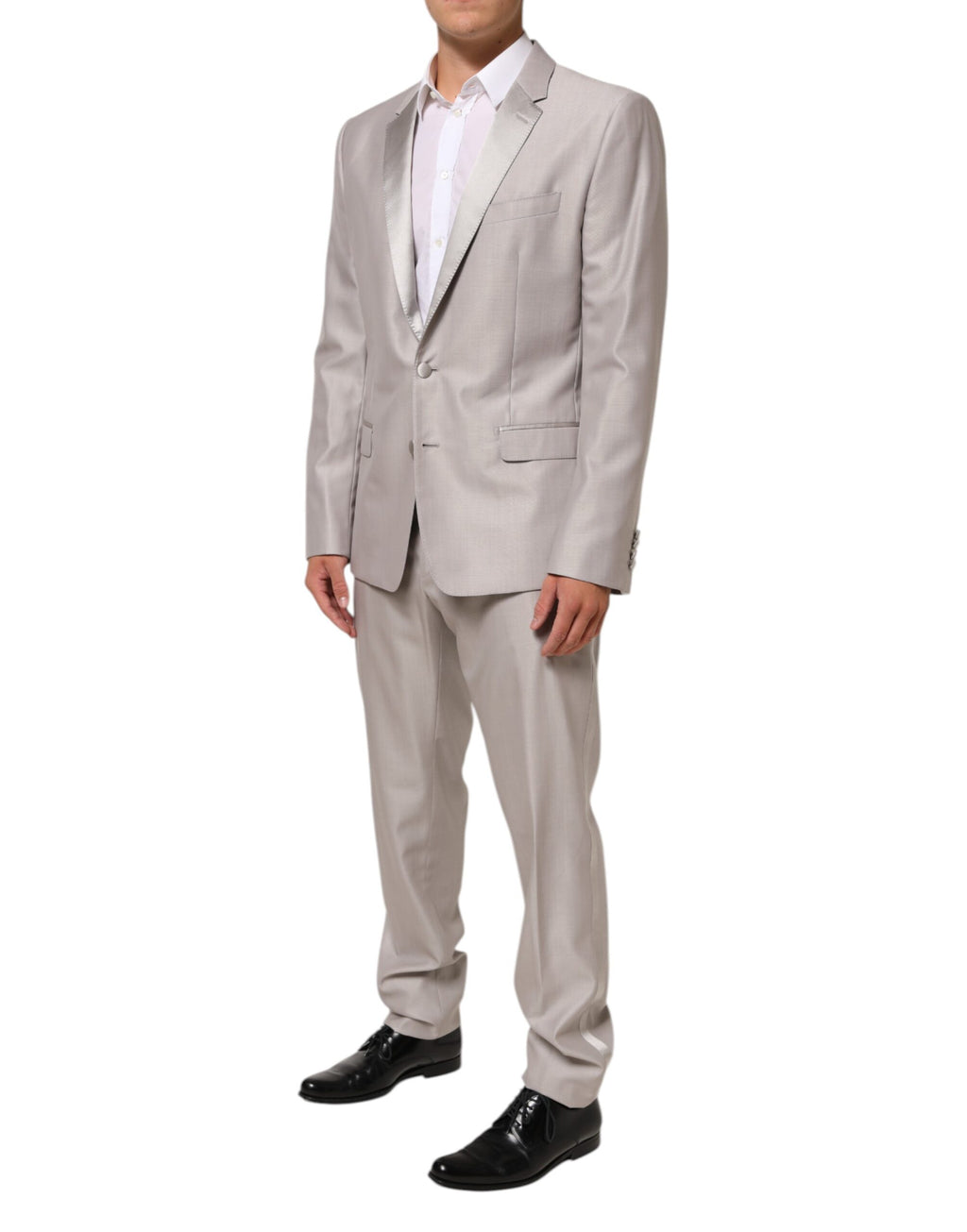 Dolce & Gabbana Light Grey Wool 2 Piece MARTINI Formal Suit