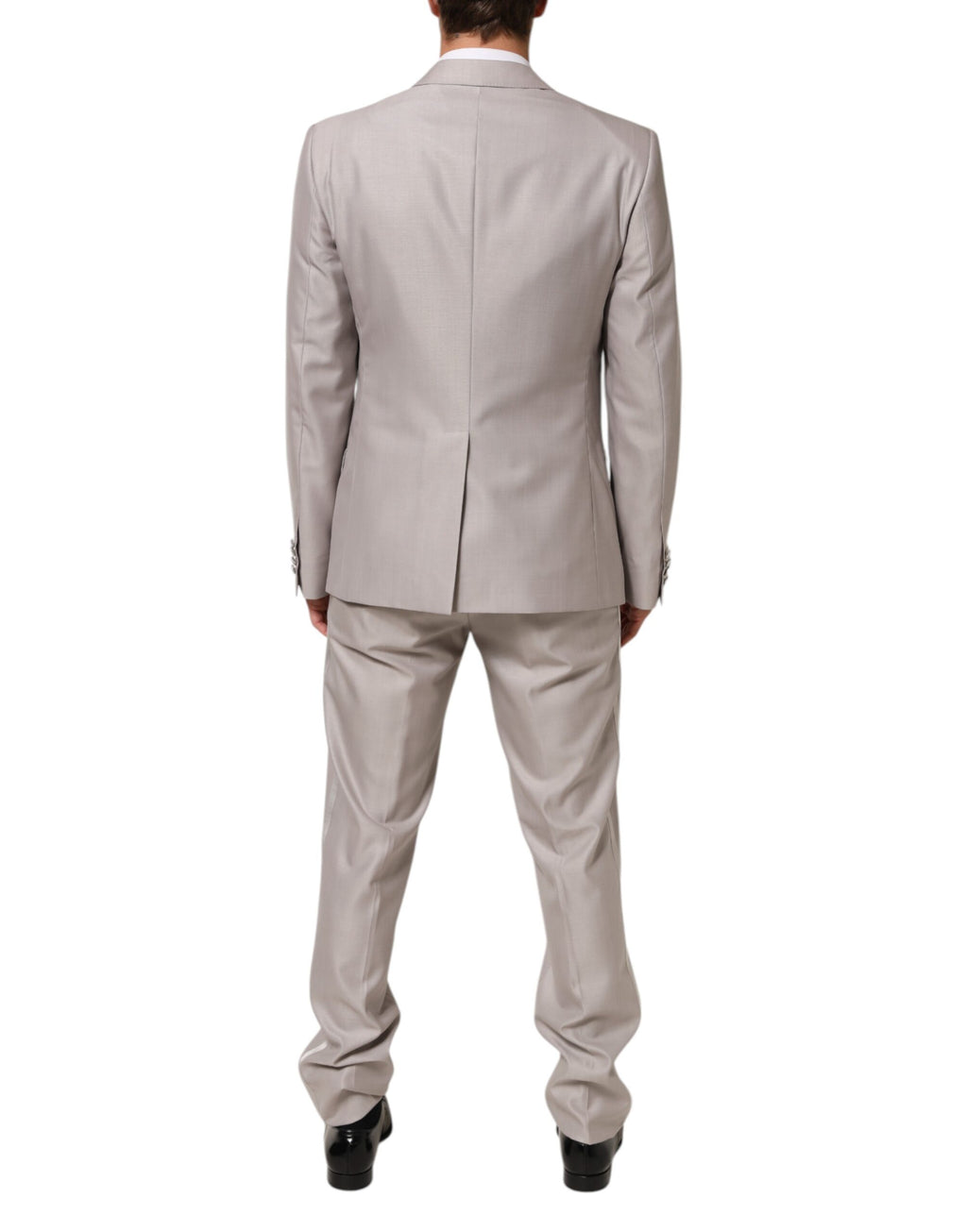 Dolce & Gabbana Light Grey Wool 2 Piece MARTINI Formal Suit