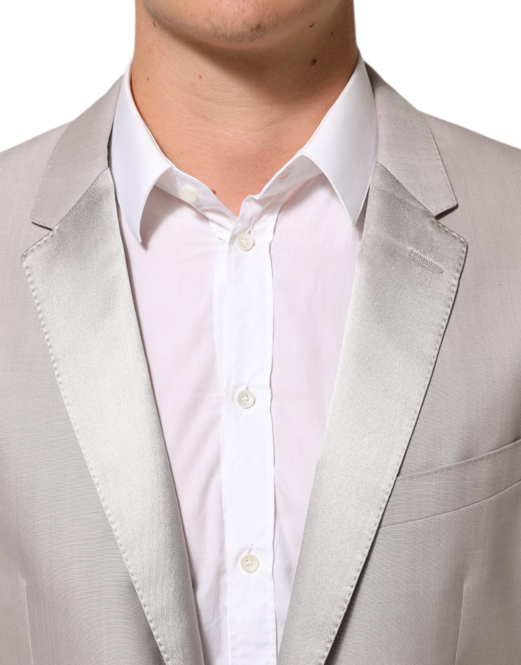 Dolce & Gabbana Light Grey Wool 2 Piece MARTINI Formal Suit