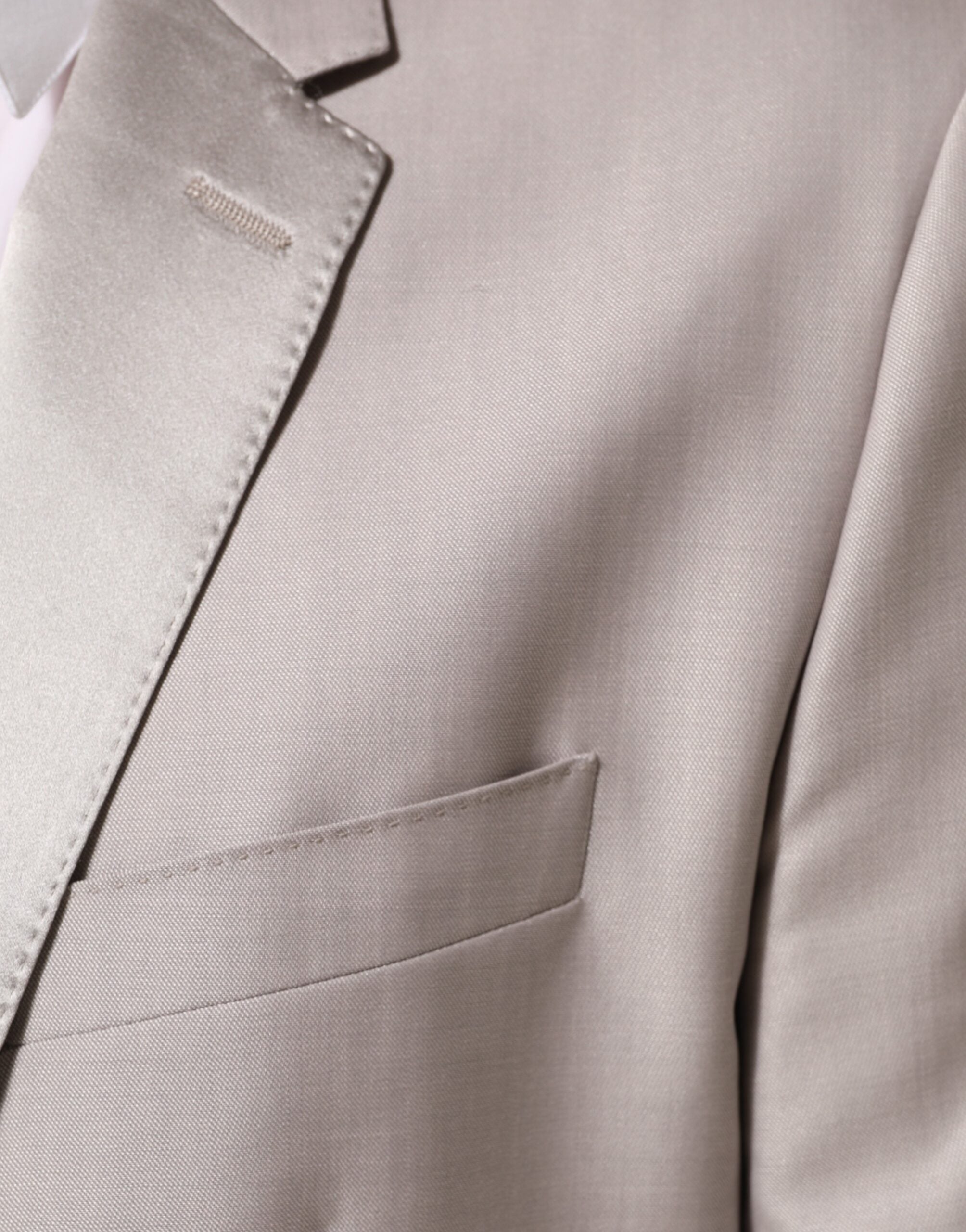 Dolce & Gabbana Light Grey Wool 2 Piece MARTINI Formal Suit
