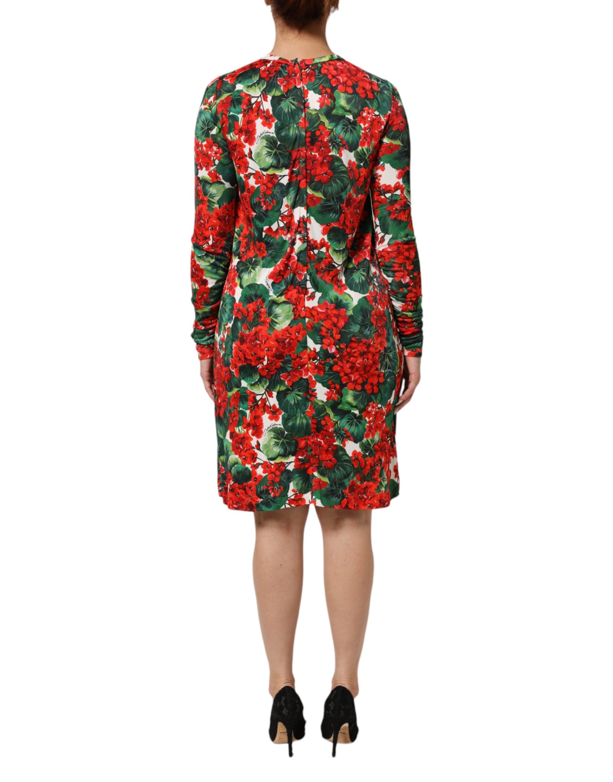 Dolce & Gabbana Multicolor Floral Print Short Portofino Dress