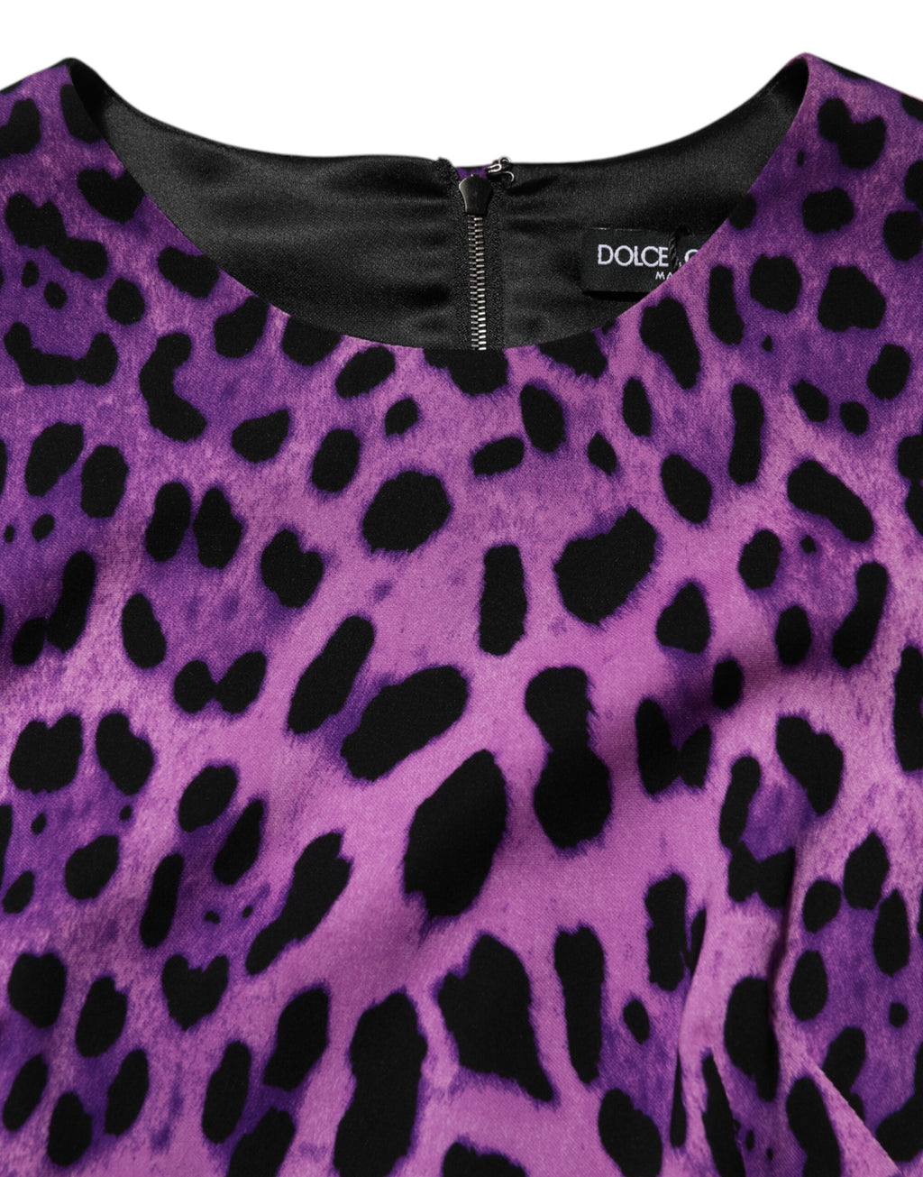 Dolce & Gabbana Purple Leopard Coat Bodycon Mini Dress