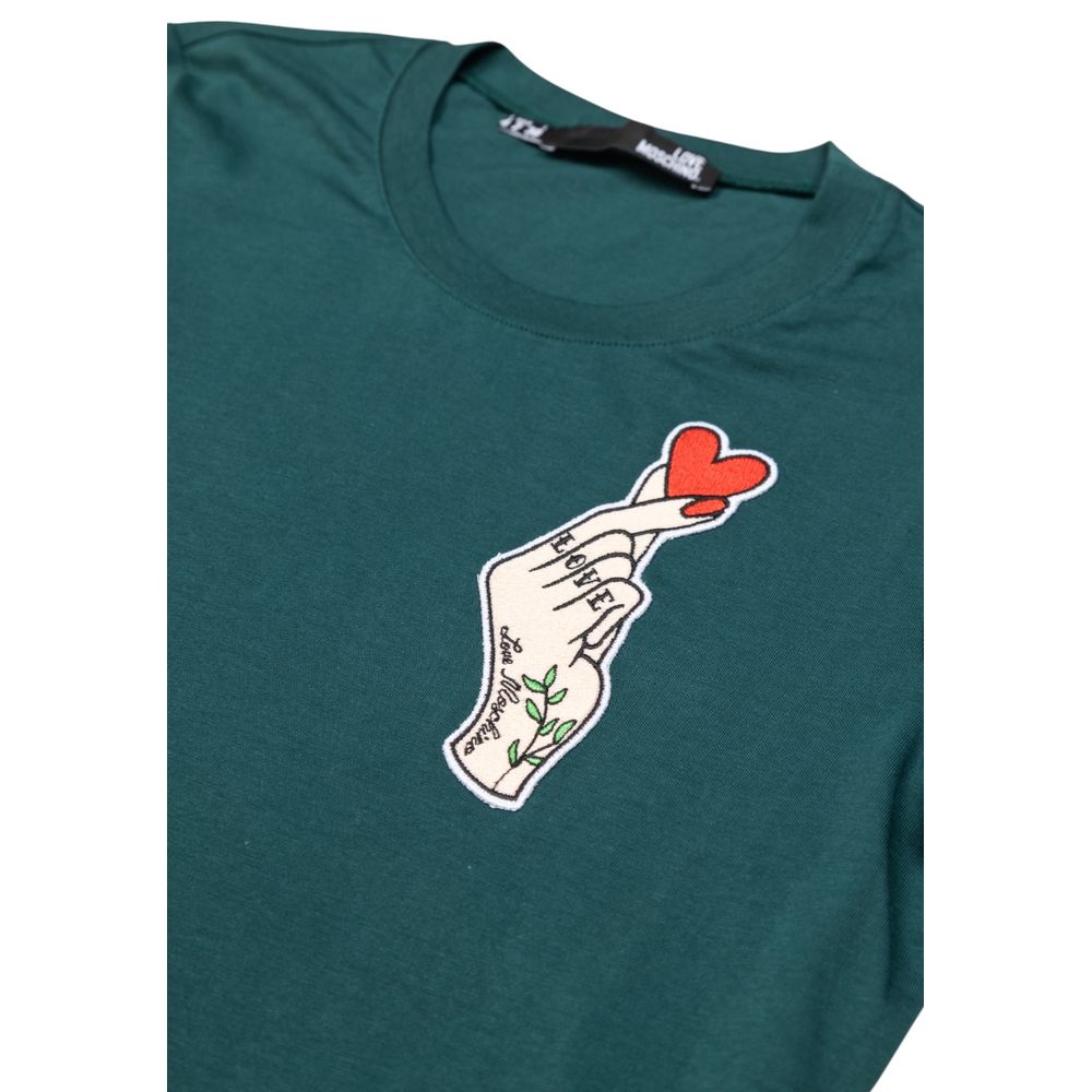Love Moschino Schwarzes Baumwoll-T-Shirt