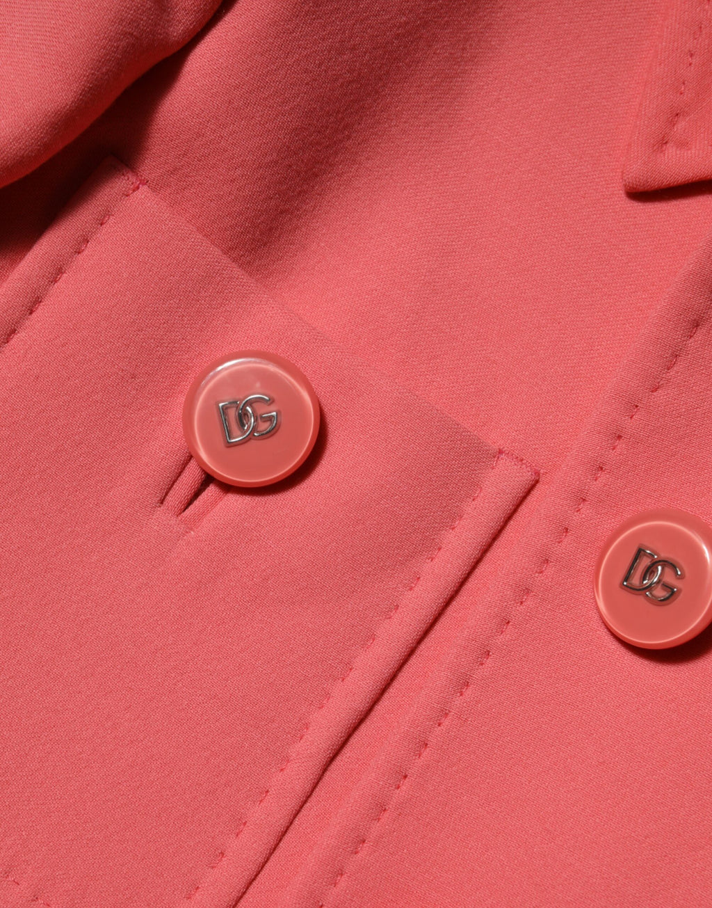 Dolce & Gabbana Pink Buttoned Trench Coat Jacket