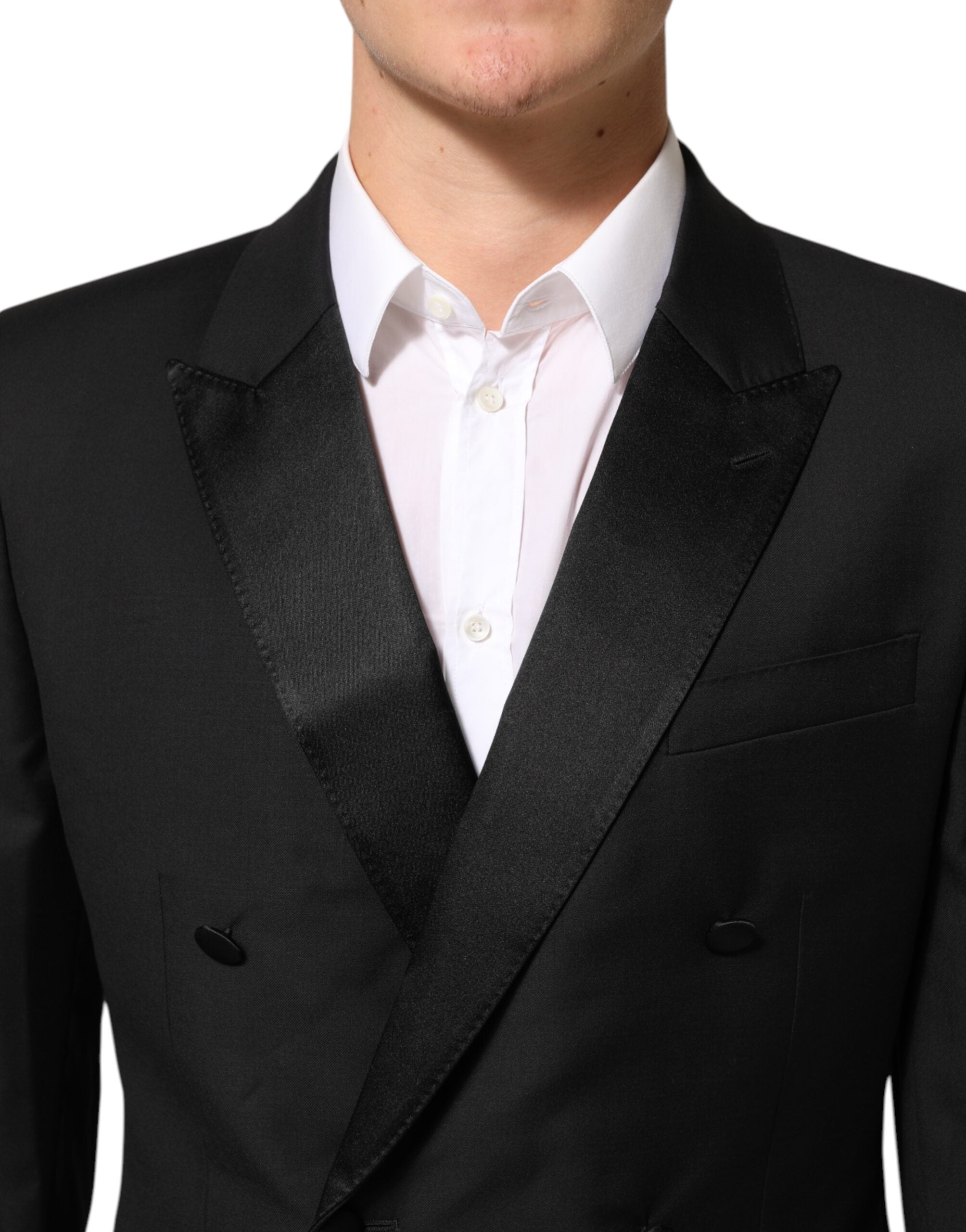Dolce & Gabbana Schwarzer MARTINI Doppelreihiger Anzug-Blazer