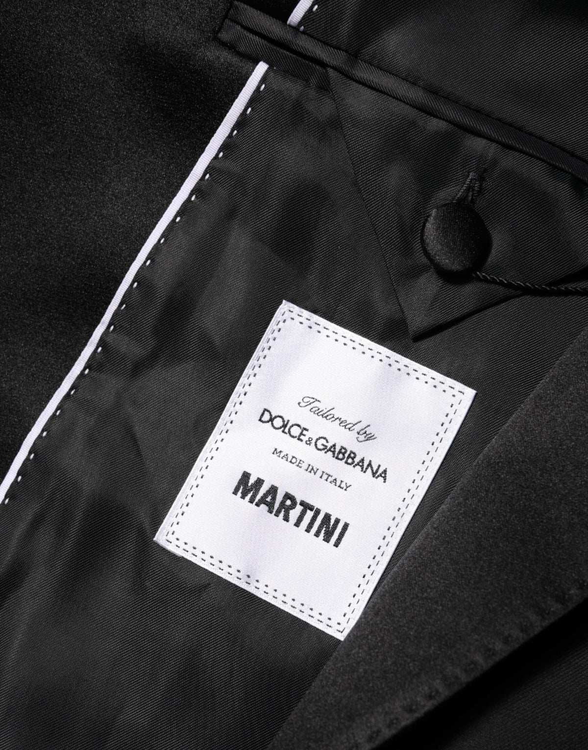 Dolce & Gabbana Schwarzer MARTINI Doppelreihiger Anzug-Blazer