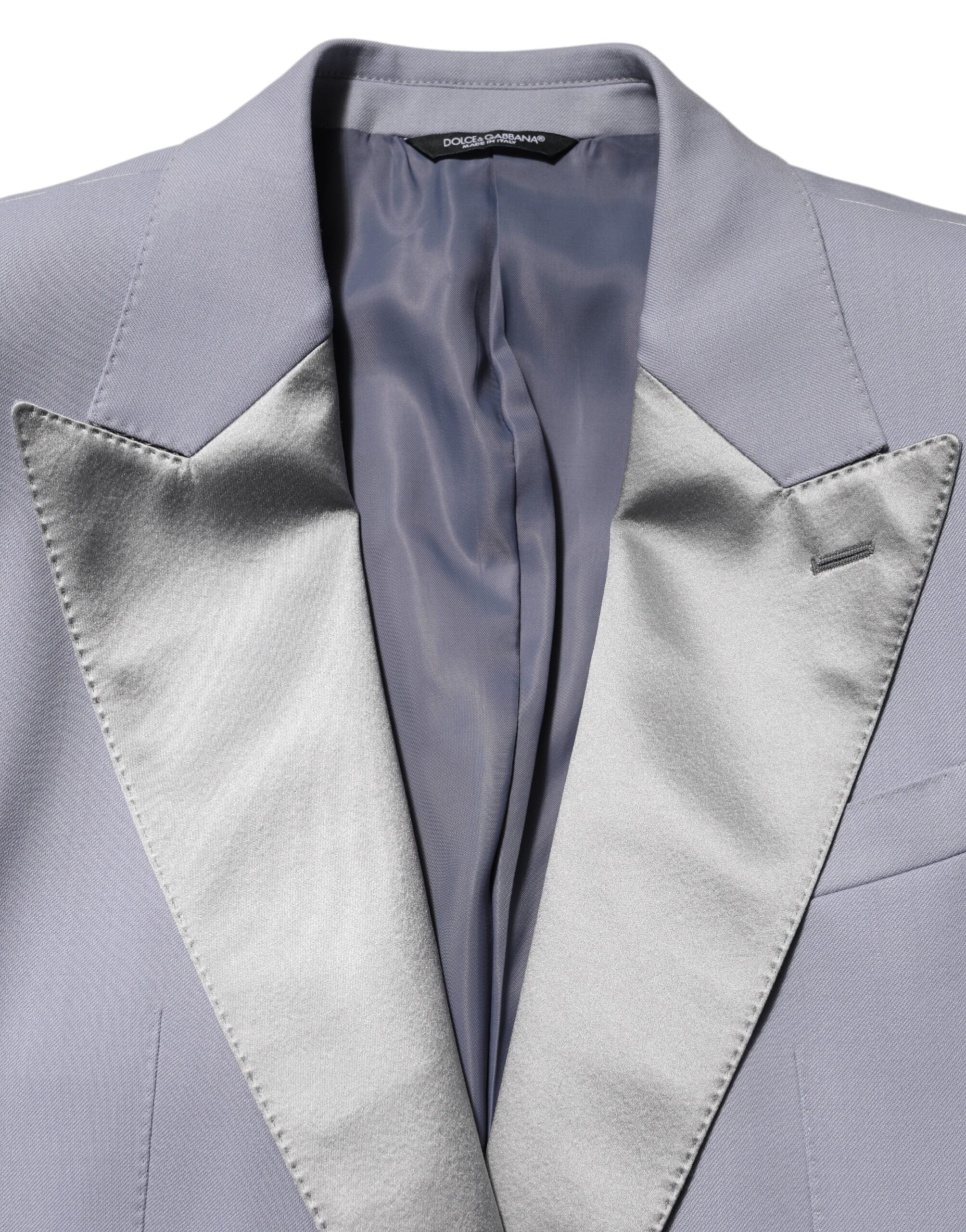 Dolce & Gabbana Graue Wolle SICILIA 2 Knöpfe Herren Anzug Blazer