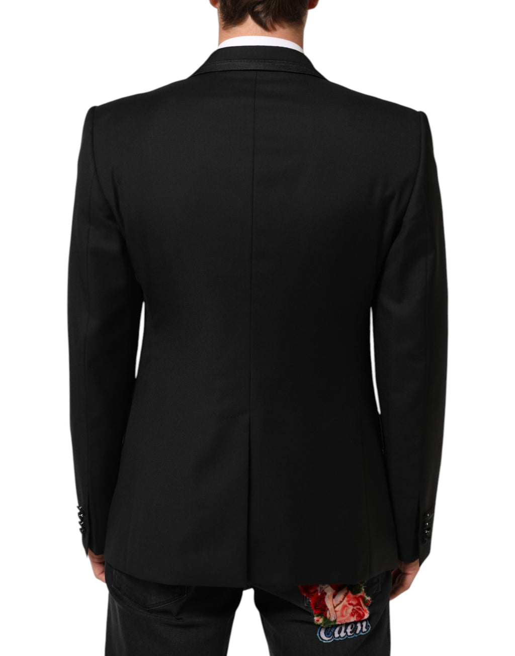Dolce & Gabbana Black Wool 1-Button Suit Jacket Men's Blazer