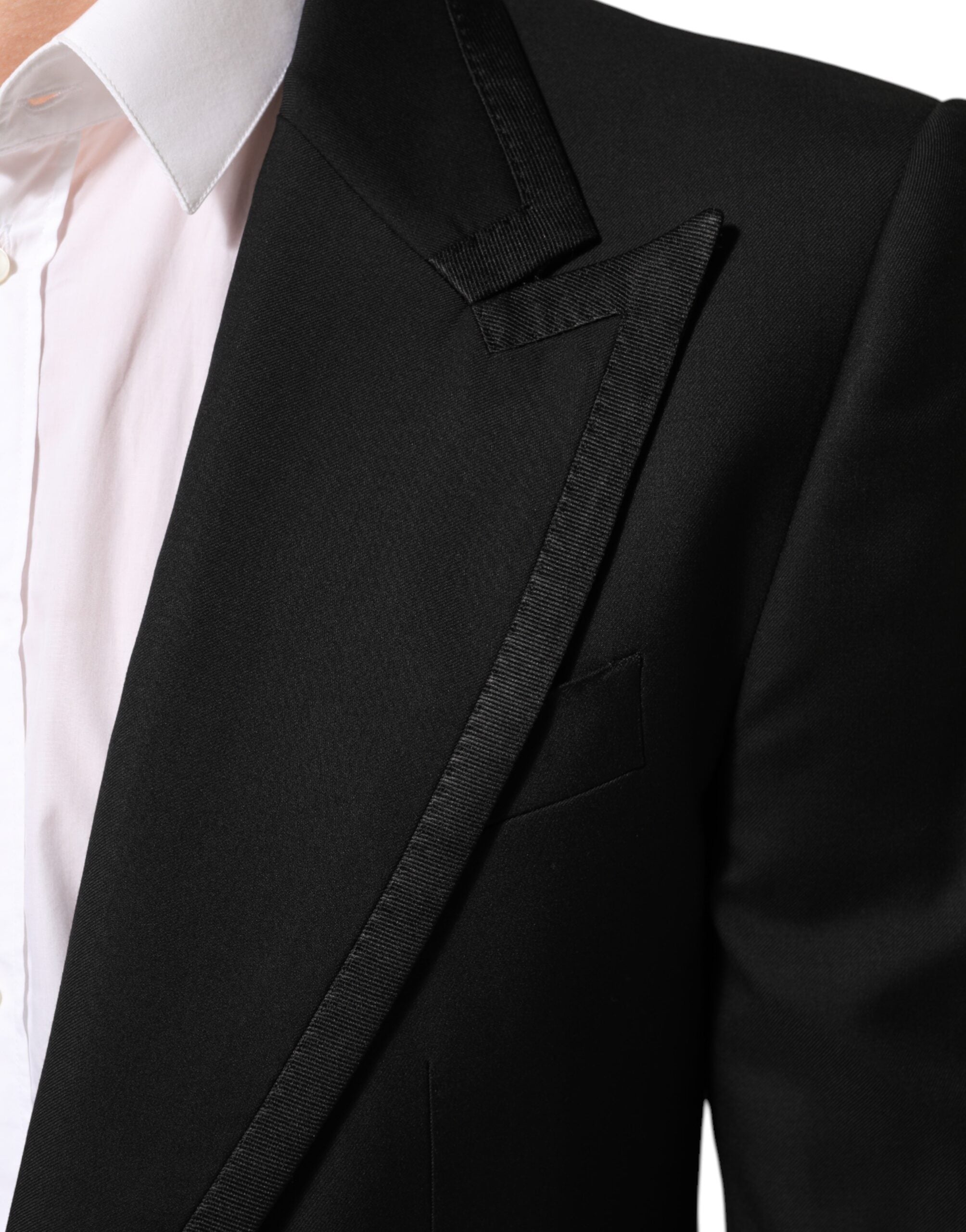 Dolce & Gabbana Black Wool 1-Button Suit Jacket Men's Blazer