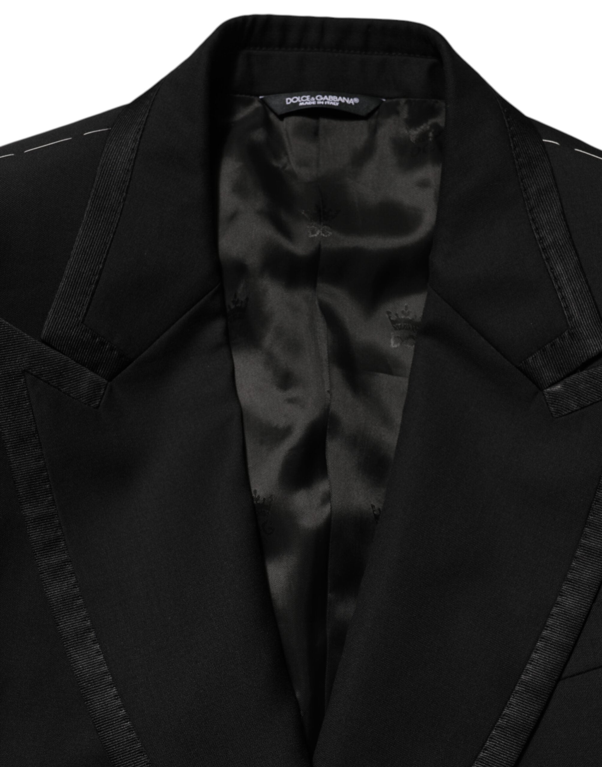 Dolce & Gabbana Black Wool 1-Button Suit Jacket Men's Blazer