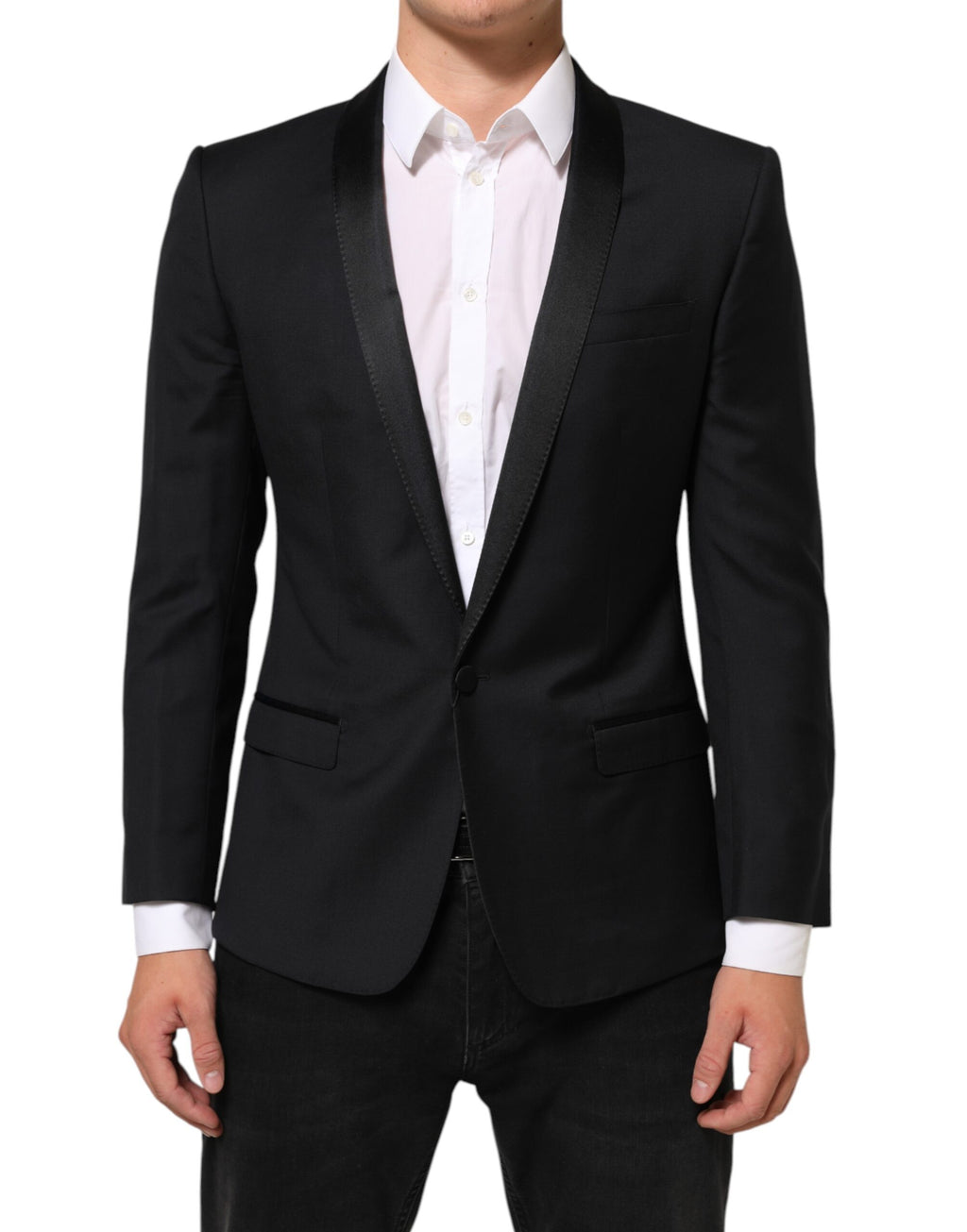 Dolce & Gabbana Black GOLD 1 Button Suit Jacket Men's Blazer
