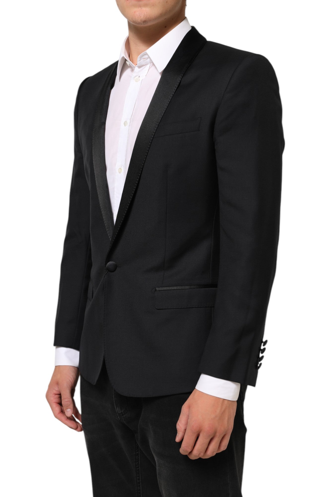 Dolce & Gabbana Black GOLD 1 Button Suit Jacket Men's Blazer